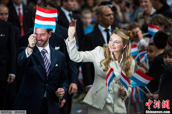 欧洲袖珍小国卢森堡王室新人在本市举行宗教婚