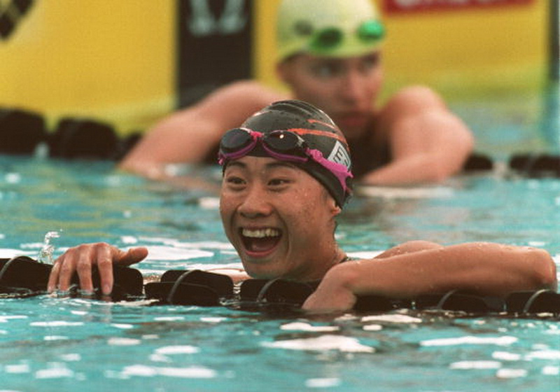 老照片:乐靖宜1994世锦赛四破世界纪录夺