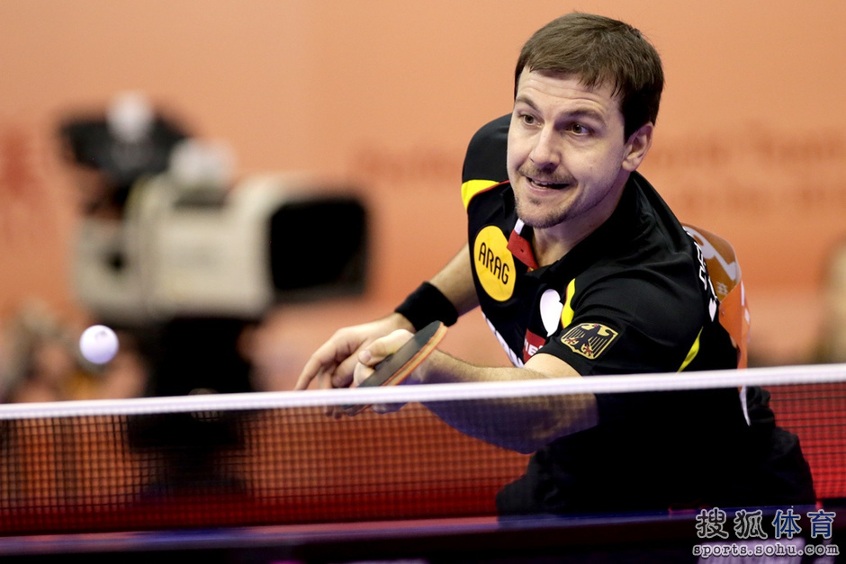 方图:世乒赛德国男团出战 波尔出手干脆利落8