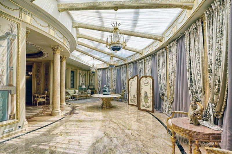 俄富豪抛售豪宅 价值6.6亿黄金装修媲美皇宫7