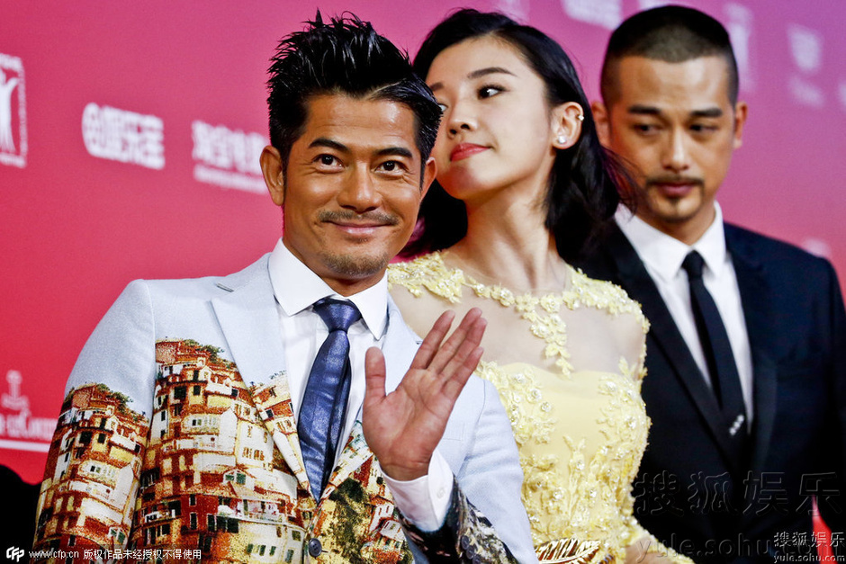 杨子姗郭富城携手《天亮之前》 上海电影节开幕红毯,杨子姗,郭富城