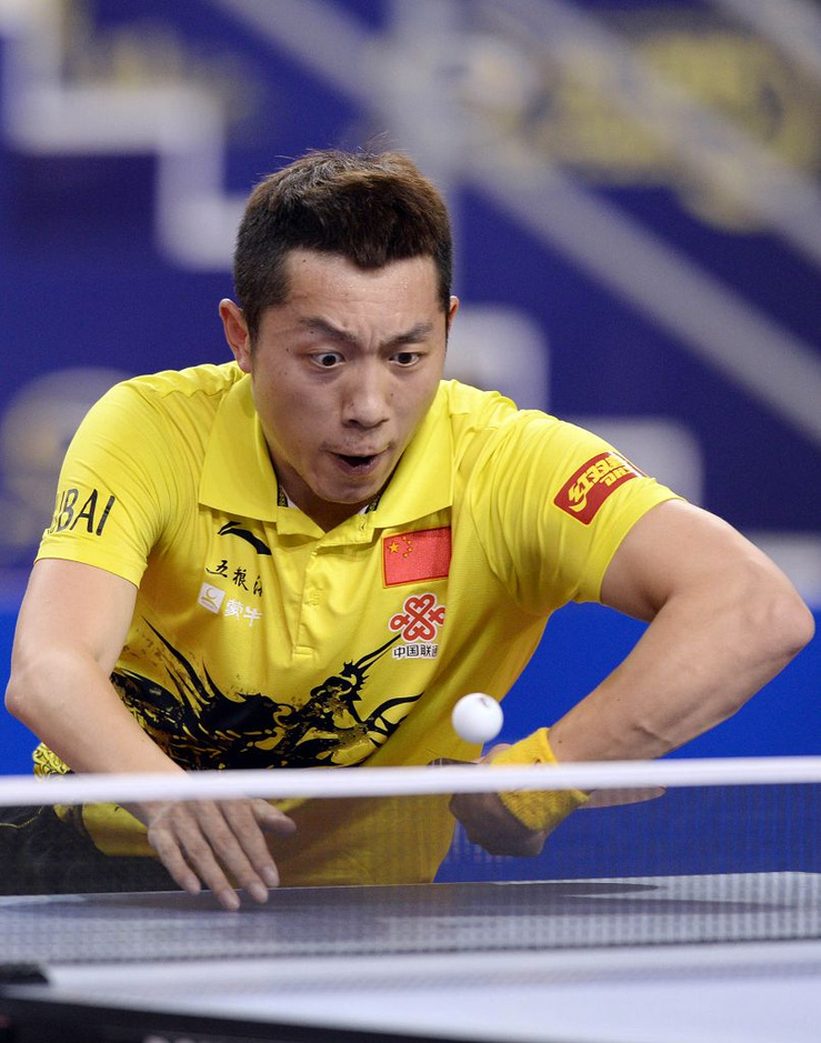 高清图:许昕一指飞扬示意啥 庄智渊反手变直线