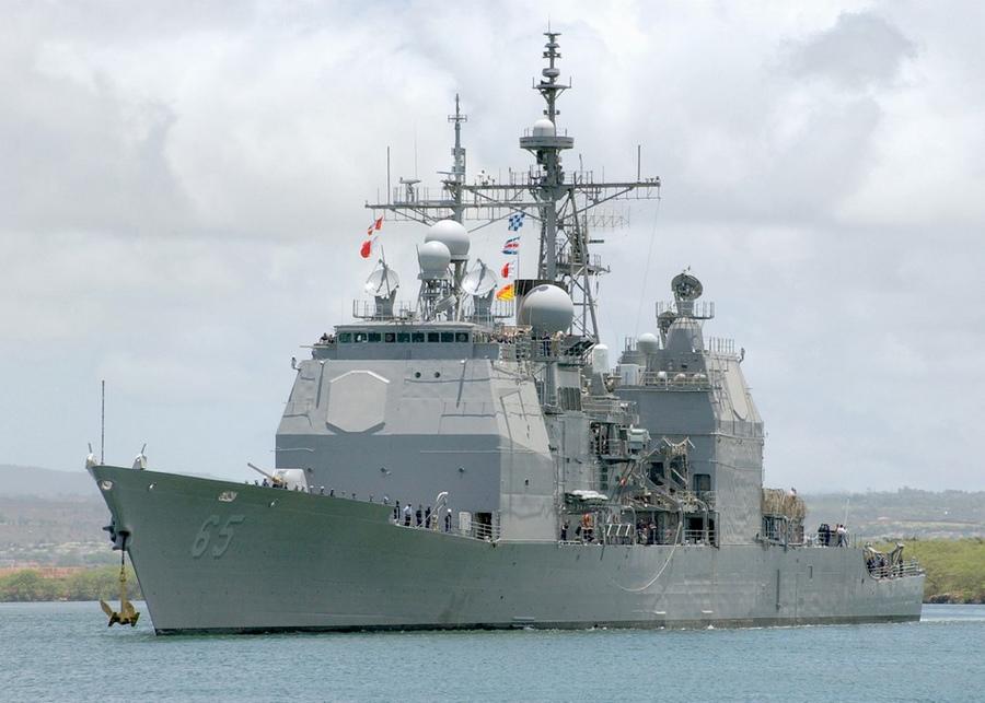 美国海军最强巡洋舰秘密造访香港