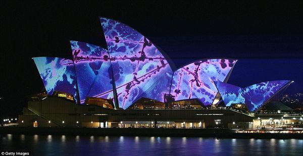 梦幻变色龙：悉尼歌剧院灯光秀-文化频道图片库-大视野-搜狐