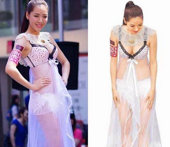 台女星穿透视裙走秀 穿不好变 <em>蚊帐</em> -女人频道