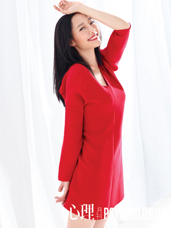 白百何红衣红唇传递乐观正能量5815491-女人