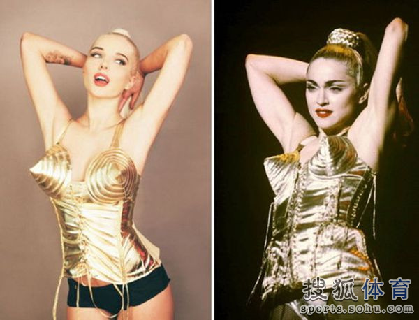 乳娃庆祝胸罩发明百年 穿时空模仿女神风情(图