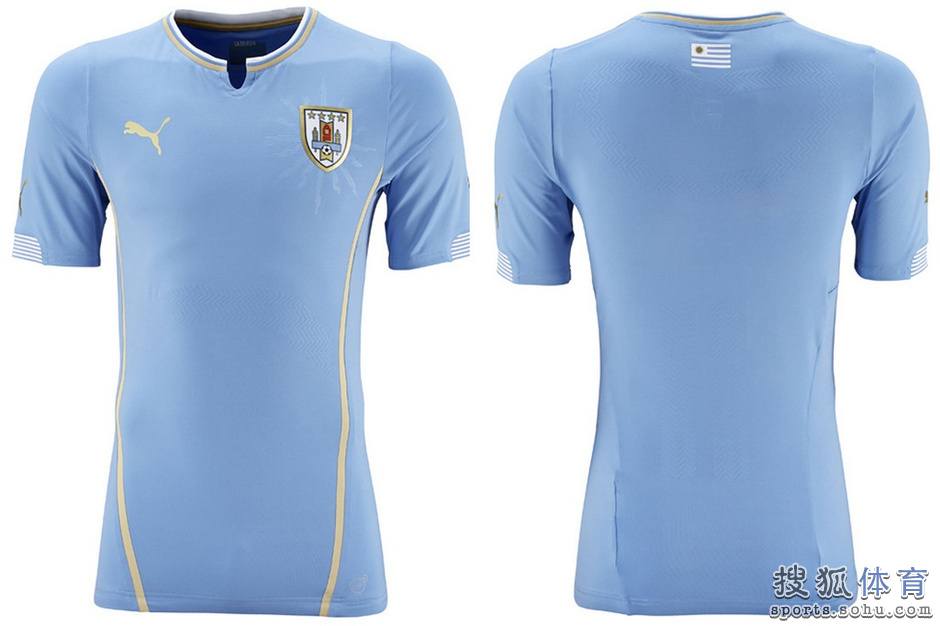 荷兰世界杯客场球衣公布 亮丽蓝衫精致格纹(图