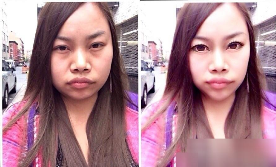 凤姐PS大赛 <em>龅牙丑女</em>变大眼尖脸6656995-女人