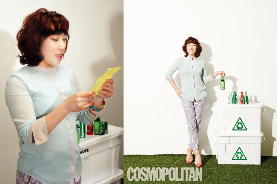 韩笑星金英姬拍写真 号召绿色环保