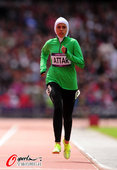 北京时间8月8日，伦敦奥运会女子800米预赛，沙特选手阿塔尔戴头巾参加比赛，受到强烈关注。更多奥运视...