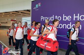2012年7月24日，英国赛艇队抵达伦敦。