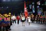 里约奥运开幕式 中国香港美女队员举旗入场(图)