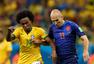高清图：世界杯荷兰胜巴西获季军 众将赛后合影