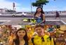 央视采访TVB花旦香港小姐 跑世界杯笑容美(图)