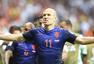 高清图：荷兰5-1西班牙 范佩西罗本斯内德欢庆