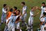 高清图：世界杯阿根廷淘汰比利时 梅西率队庆祝